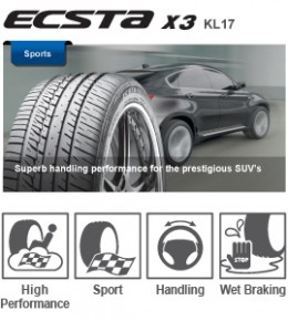 Buy ECSTA X3 KL17 SUV Tyres Perth