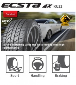 Buy ECSTA 4X KU22 COMFORT Tyres Perth